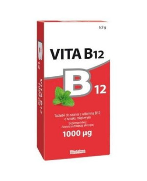 Vita B12 1000 mcg, 100 tabletek do ssania