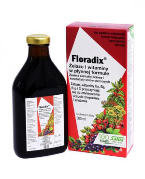 Floradix, płyn żelazo i witaminy, 500 ml