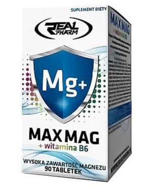 Real Pharm Max Mag + witamina B6 - 90 tabl. - cena, opinie, właściwości