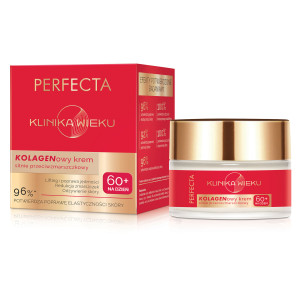 Perfecta Klinika Wieku, Kolagenowy krem silnie przeciwzmarszczkowy na dzień 60+, 50 ml