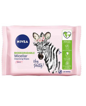 Nivea biodegradowalne chusteczki micelarne do demakijażu 3w1, 25 sztuk