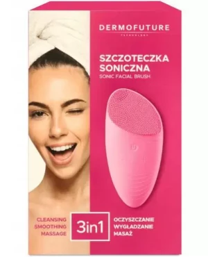 DermoFuture, szczoteczka soniczna do oczyszczania twarzy kolor różowa, 1 sztuka