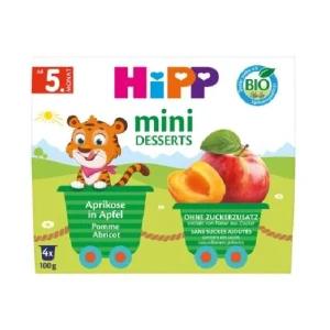 Hipp Bio od pokoleń, Jabłka-Morele BIO, od 5. m-ca, 4 x 100 g