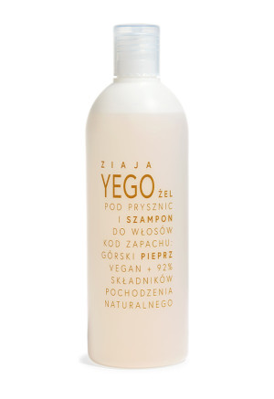 Ziaja Yego, żel pod prysznic i szampon do włosów górski pieprz, 400 ml
