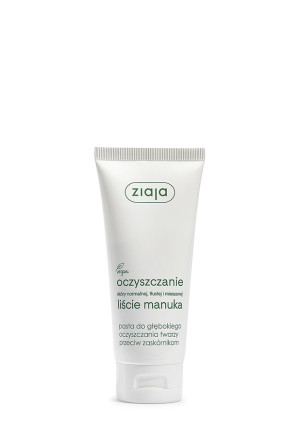 Ziaja Oczyszczanie Liście manuka pasta do głębokiego oczyszczania przeciw zaskórnikom, 75 ml