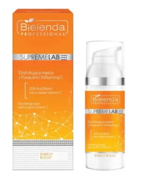Bielenda Professional SupremeLab Energy Boost eksfoliująca maska z kwasami i witaminą C 50 g