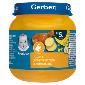 GERBER Obiadek krem z jasnych warzyw z kurczakiem po 5 miesiącu - 125 g