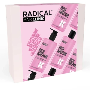 Zestaw Radical Hair Clinic, Pielęgnacja włosów Szampon 300 ml, odżywka, 260 ml