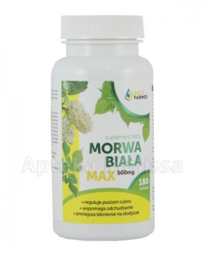 MORWA BIAŁA MAX 500 mg - 180 tabl. - cena, opinie, właściwości