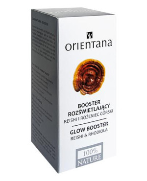 Orientana Booster rozświetlający Reishi i różeniec górski na dzień, 30 ml
