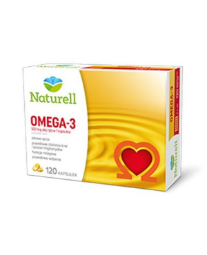 Naturell, Omega-3, kapsułki, 120 sztuk