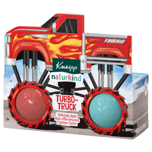 Kneipp naturkind Musująca figurka do kąpieli Turbo-Truck o zapachu porzeczki , 1 sztuka