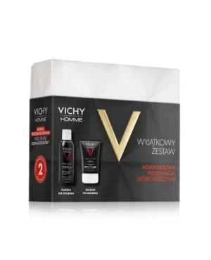 Vichy Homme Zestaw, Pianka do golenia, 200 ml + Balsam po goleniu, 75 ml