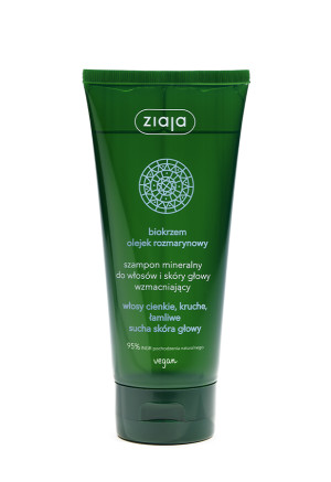 Ziaja, szampon mineralny wzmacniający-biokrzem olejek rozmarynowy, 200 ml