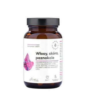 Aura Herbals, Kolagen Rybi NatiCol Włosy, skóra, paznokcie, kapsułki, 60 sztuk