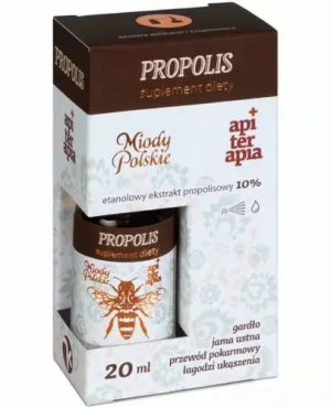 Miody Polskie Propolis forte 10 % ekstrakt propolisowy 20 ml