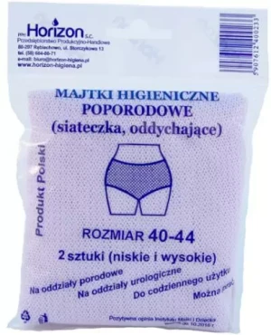 Horizon majtki siatkowe higieniczne poporodowe rozmiar 40-44 2 sztuki