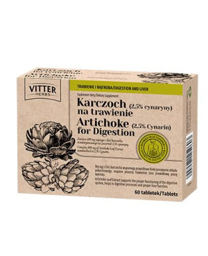 VITTER HERBS Karczoch na trawienie, 60 tabletek