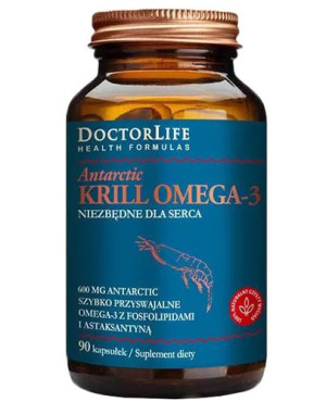 Doctor Life Antarctic Krill Omega-3 Odżywianie serca - 90 kaps. - cena, opinie, wskazania