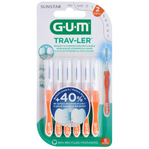 SUNSTAR GUM TRAV-LER Szczoteczka międzyzębowa 0.9, 4 sztuki