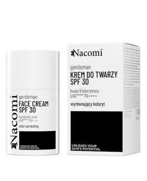 Nacomi Gentleman Nawilżający krem do twarzy SPF 30 wyrównujący koloryt skóry, 50 ml