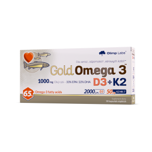 Olimp, Gold Omega 3 D3 + K2, kapsułki, 30 sztuk