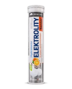 Olimp, Hydratonic Elektrolity Senior, smak pomarańczowy, tabletki musujące, 20 sztuk