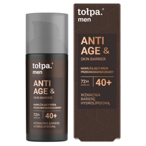 Tołpa Men Anti Age&Skin Barrier, Nawilżający krem przeciwzmarszczkowy 40+, 50 ml