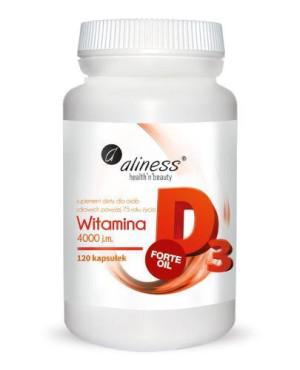 Aliness, Witamina D3 Forte 4000 j.m., kapsułki, 120 sztuk