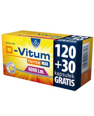 D-Vitum Forte Max 4000 j.m, kapsułki, 150 sztuk