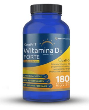 XeniVIT, Witamina D forte, kapsułki, 180 sztuk