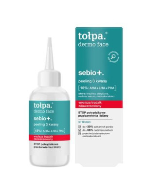 Tołpa dermo face sebio+ peeling 3 kwasy, 50 ml