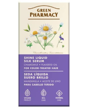 Green Pharmacy Jedwab w płynie, rumianek i olej lniany do włosów farbowanych, 20 ml