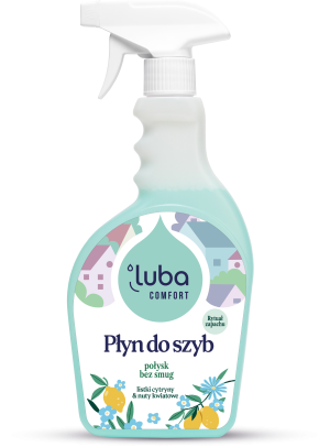 Comfort, płyn do szyb, Listki Cytryny i Niebieskie Kwiaty, 500 ml