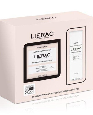 Lierac Zestaw ARKESKIN NIGHT CREAM Krem na noc 50 ml + DIOPTI RIDES Krem pod oczy korygujący zmarszczki 15 ml