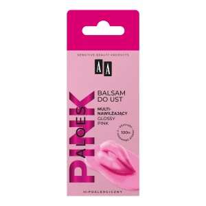 AA Aloes Pink multinawilżający balsam do ust glossy pink, 10 g