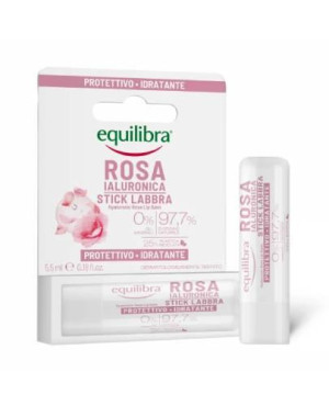 Equilibra Rosa, różany balsam do ust z kwasem hialuronowym, 5,5 g