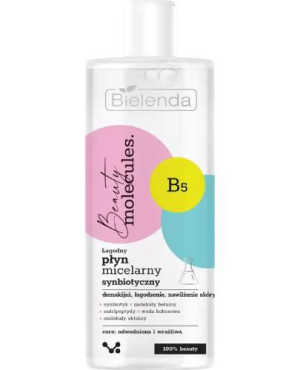 Bielenda Beauty Molecules, Łagodny synbiotyczny płyn micelarny, 500 ml