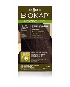 BioKap Nutricolor Delicato, Farba do włosów 4.05 Czekoladowy Kasztan, 140 ml
