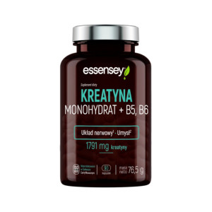 Essensey Kreatyna Monohydrat + B5, B6, kapsułki, 90 sztuk