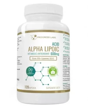 Progress Labs ALA Kwas Alfa Liponowy 600 mg 120 kapsułek
