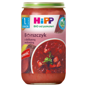 HiPP BIO od pokoleń, Barszczyk z delikatną wołowiną BIO, po 1. roku, 250 g