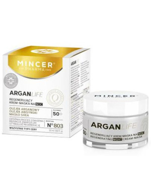 Mincer Pharma Argan Life N°803 Regenerujący krem - maska na noc 50+ 50 ml
