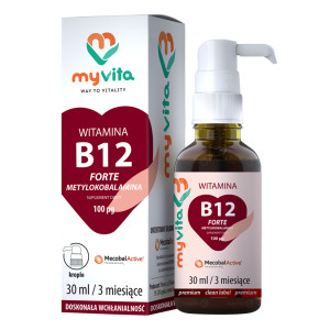 MyVita Krople Witamina B12 Forte, 30 ml, cena, opinie, dawkowanie
