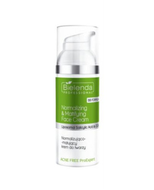 Bielenda Professional Acne Free ProExpert, Krem do twarzy normalizująco-matujący, 50 ml