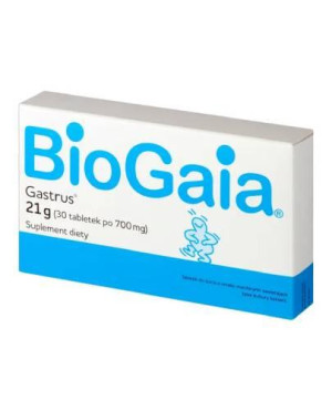 BioGaia Gastrus, tabletki do żucia o smaku mandarynki, 30 sztuk
