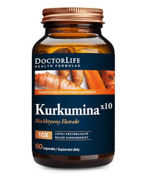 Doctor Life Kurkumina x 10, 60 kaps., cena, opinie, wskazania