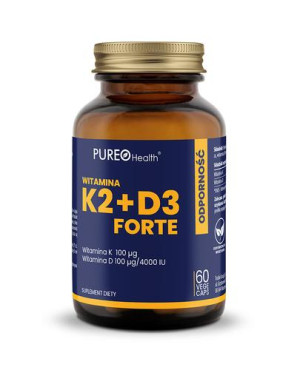 Pureo Health Witaminy K2 + D3 Forte, 60 kapsułek