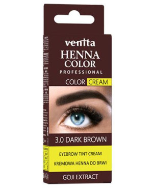VENITA Kremowa Henna do brwi 3.0 Ciemny brąz, 30 g