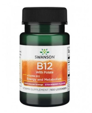 Swanson Witamina B12 1000mg, tabletki do ssania, 100 sztuk
